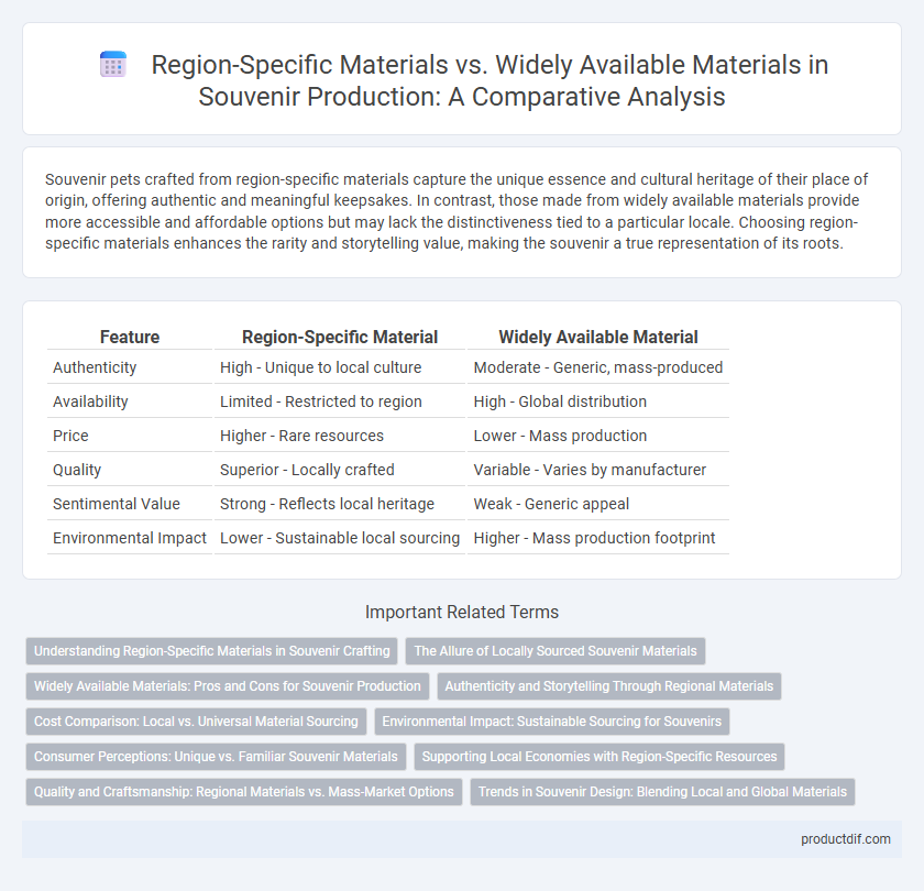 Region-Specific Materials vs. Widely Available Materials in Souvenir Production: A Comparative Analysis