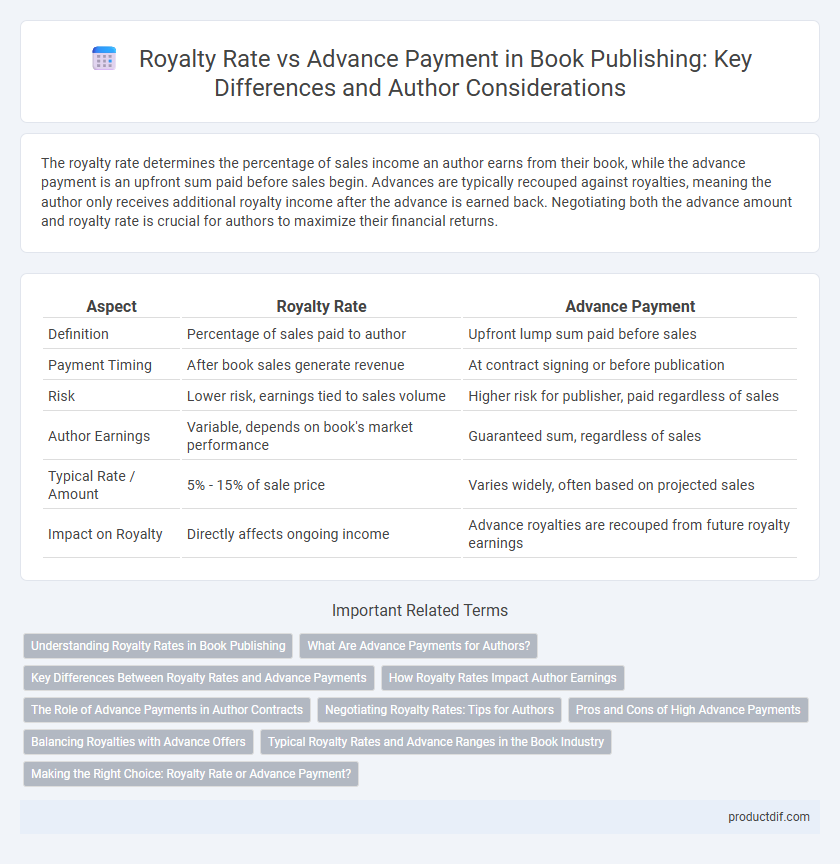 Royalty Rate vs Advance Payment in Book Publishing: Key Differences and Author Considerations