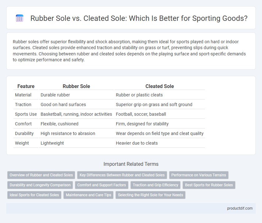 Rubber Sole vs. Cleated Sole: Which Is Better for Sporting Goods?