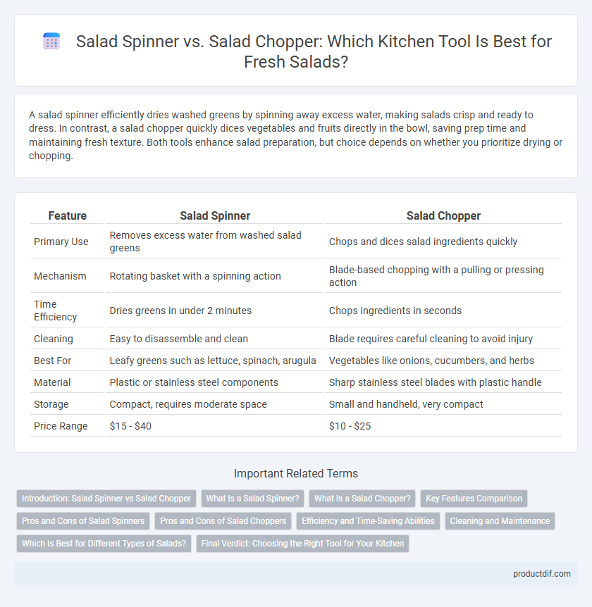 Salad Spinner vs. Salad Chopper: Which Kitchen Tool Is Best for Fresh Salads?