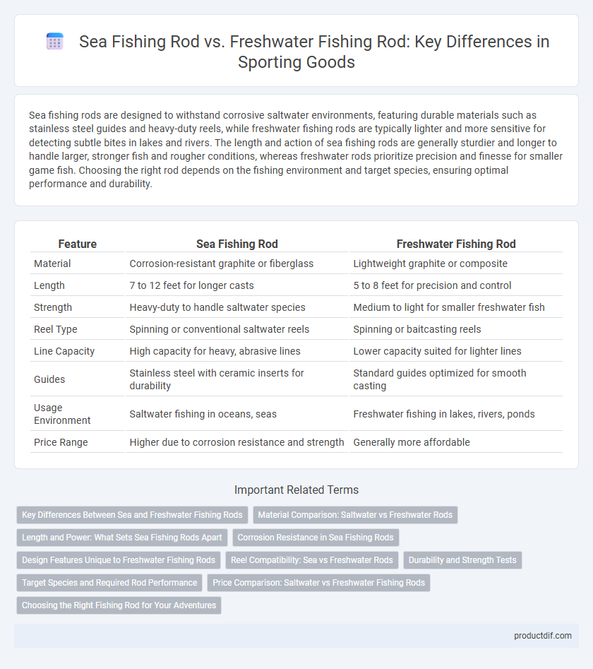 Sea Fishing Rod vs. Freshwater Fishing Rod: Key Differences in Sporting Goods