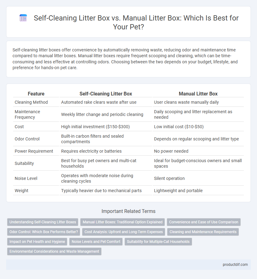 Self-Cleaning Litter Box vs. Manual Litter Box: Which Is Best for Your Pet?
