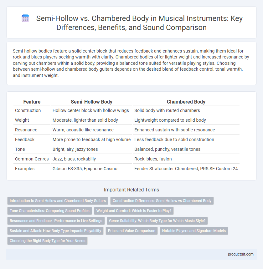 Semi-Hollow vs. Chambered Body in Musical Instruments: Key Differences, Benefits, and Sound Comparison