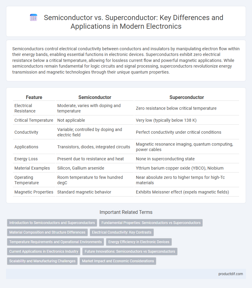 Semiconductor vs. Superconductor: Key Differences and Applications in Modern Electronics
