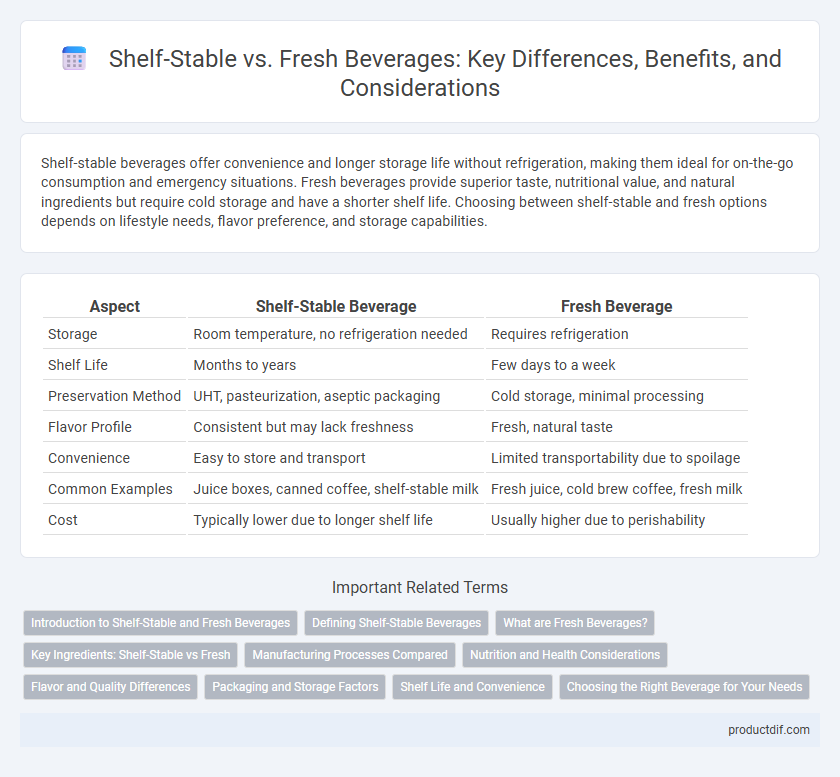 Shelf-Stable vs. Fresh Beverages: Key Differences, Benefits, and Considerations