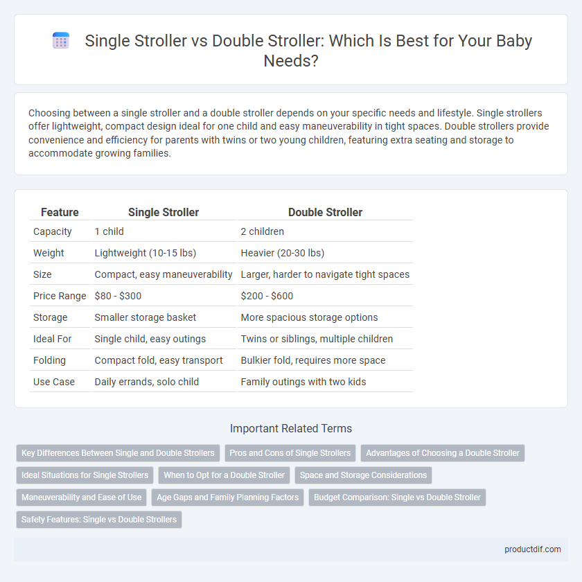 Single Stroller vs Double Stroller: Which Is Best for Your Baby Needs?