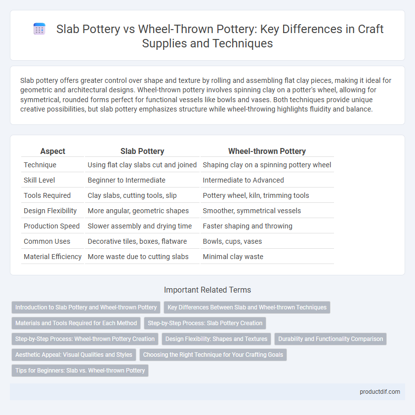 Slab Pottery vs Wheel-Thrown Pottery: Key Differences in Craft Supplies and Techniques