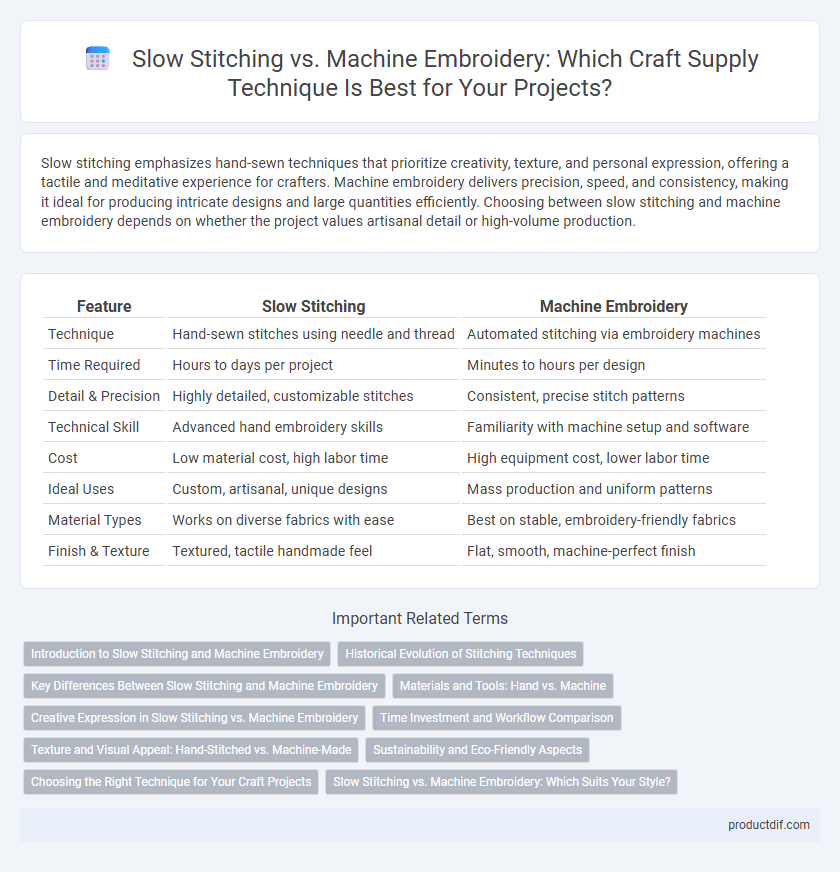 Slow Stitching vs. Machine Embroidery: Which Craft Supply Technique Is Best for Your Projects?