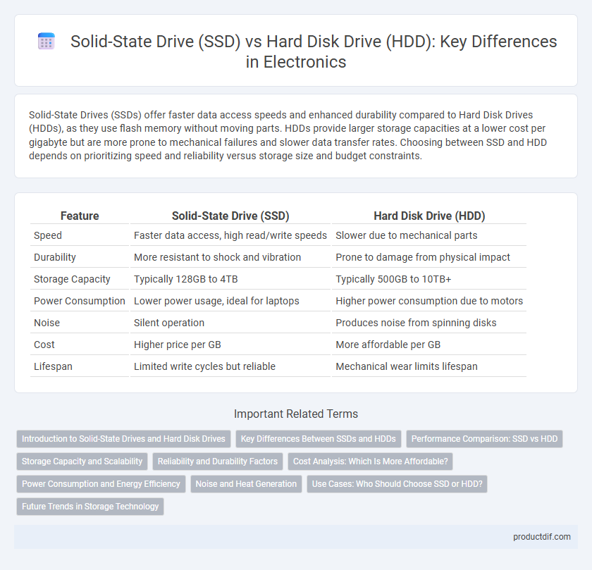 Solid-State Drive (SSD) vs Hard Disk Drive (HDD): Key Differences in Electronics