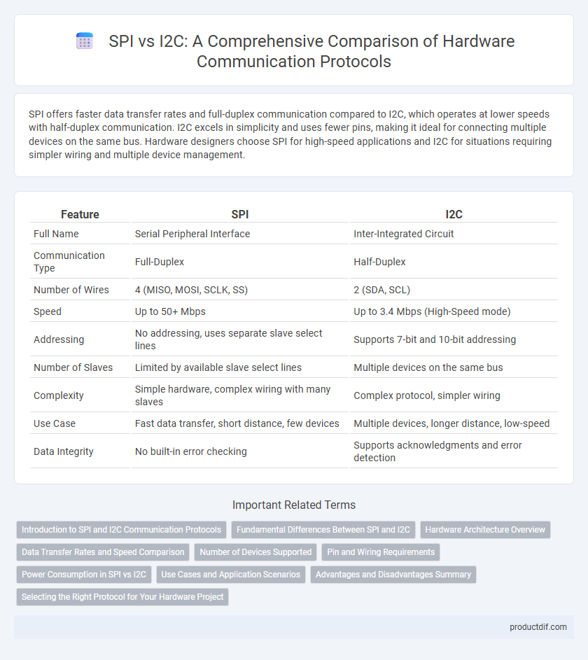 SPI vs I2C: A Comprehensive Comparison of Hardware Communication Protocols