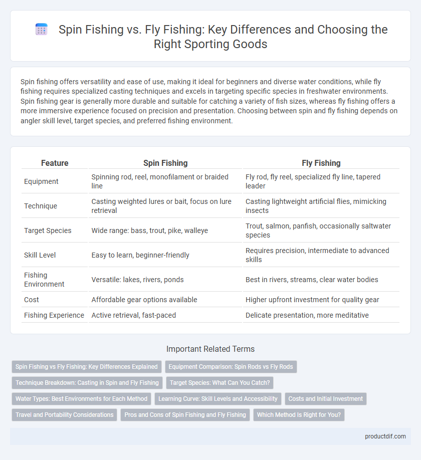 Spin Fishing vs. Fly Fishing: Key Differences and Choosing the Right Sporting Goods
