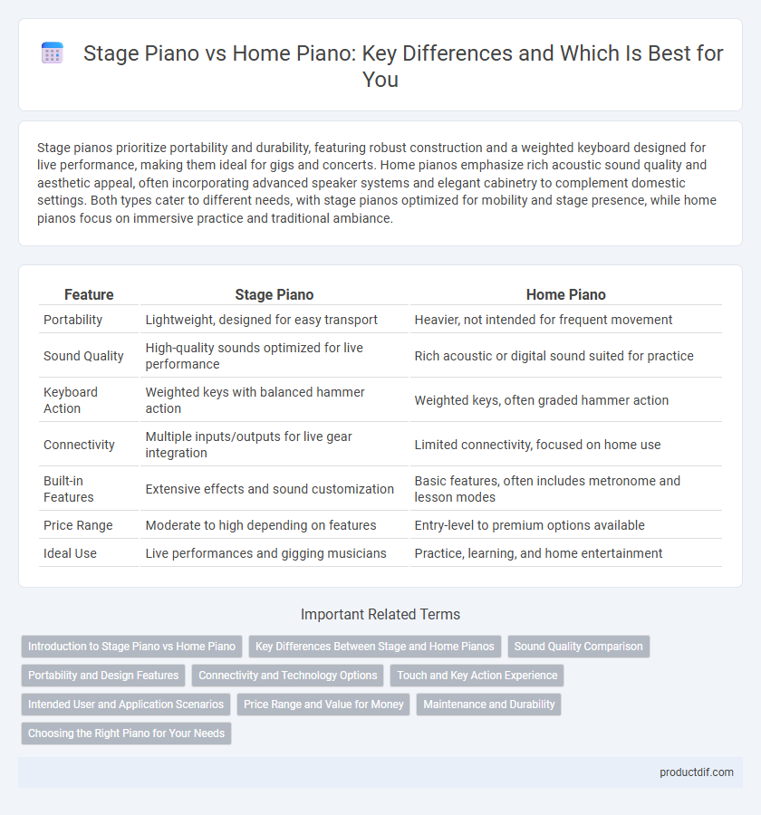 Stage Piano vs Home Piano: Key Differences and Which Is Best for You