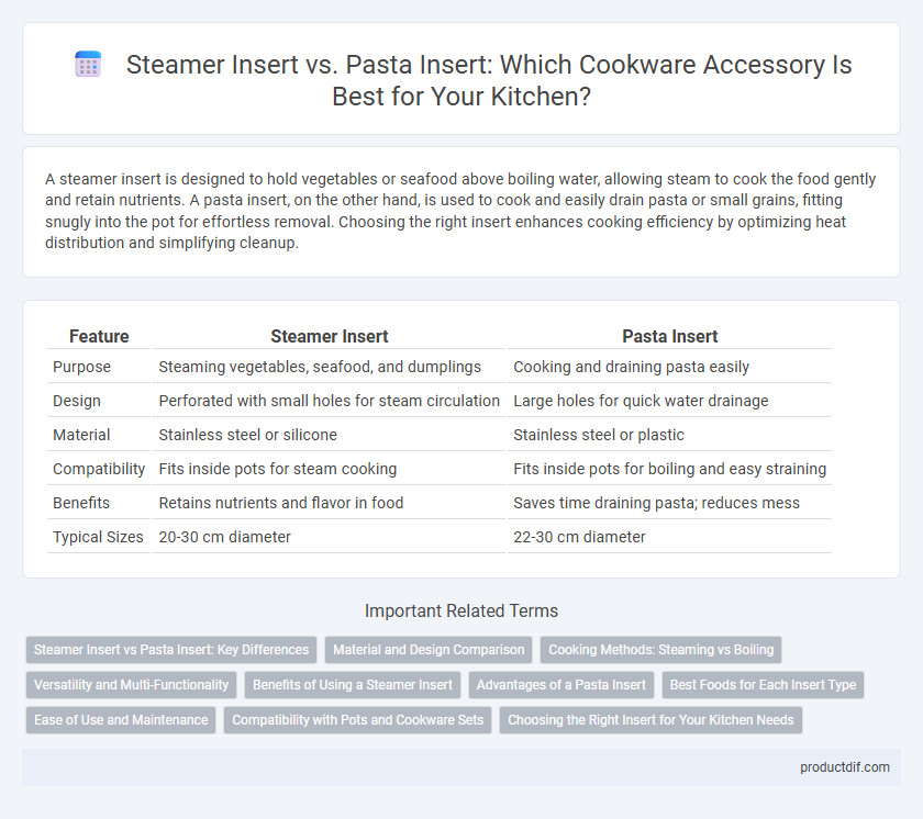 Steamer Insert vs. Pasta Insert: Which Cookware Accessory Is Best for Your Kitchen?