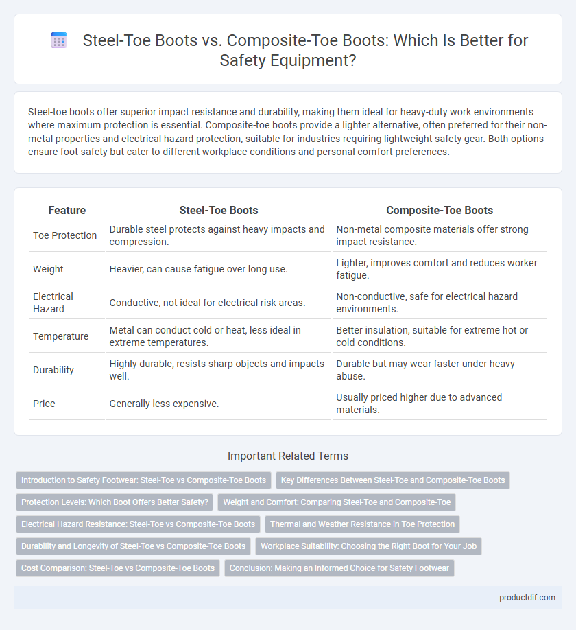Steel-Toe Boots vs. Composite-Toe Boots: Which Is Better for Safety Equipment?