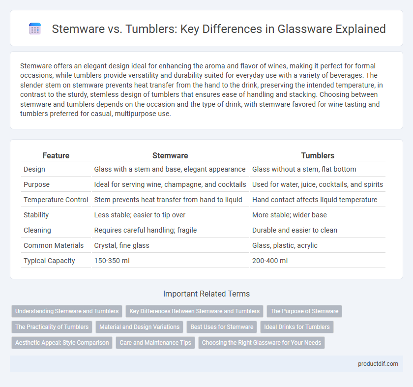 Stemware vs. Tumblers: Key Differences in Glassware Explained