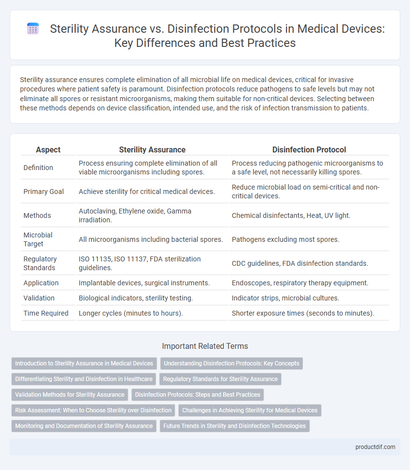 Sterility Assurance vs. Disinfection Protocols in Medical Devices: Key Differences and Best Practices