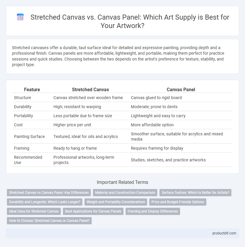 Stretched Canvas vs. Canvas Panel: Which Art Supply is Best for Your Artwork?