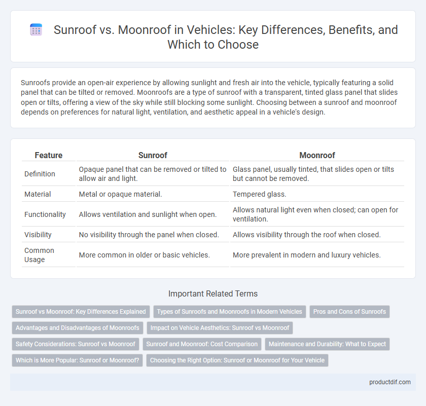 Sunroof vs. Moonroof in Vehicles: Key Differences, Benefits, and Which to Choose