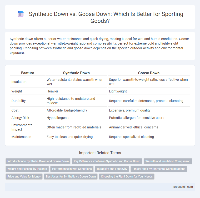 Synthetic Down vs. Goose Down: Which Is Better for Sporting Goods?