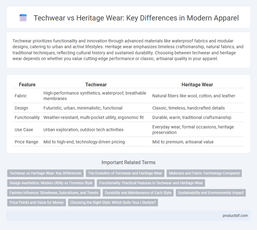 Techwear vs Heritage Wear: Key Differences in Modern Apparel