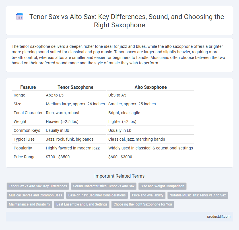 Tenor Sax vs Alto Sax: Key Differences, Sound, and Choosing the Right Saxophone