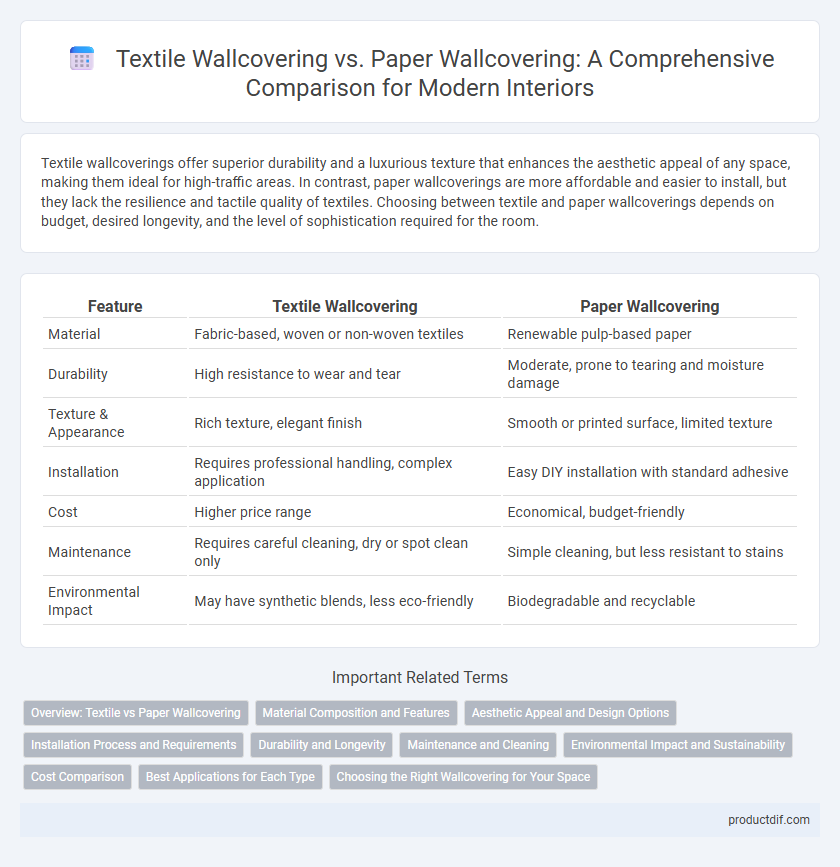 Textile Wallcovering vs. Paper Wallcovering: A Comprehensive Comparison for Modern Interiors