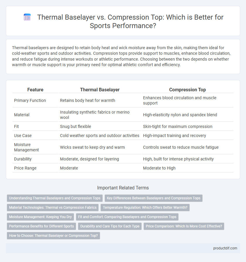 Thermal Baselayer vs. Compression Top: Which is Better for Sports Performance?