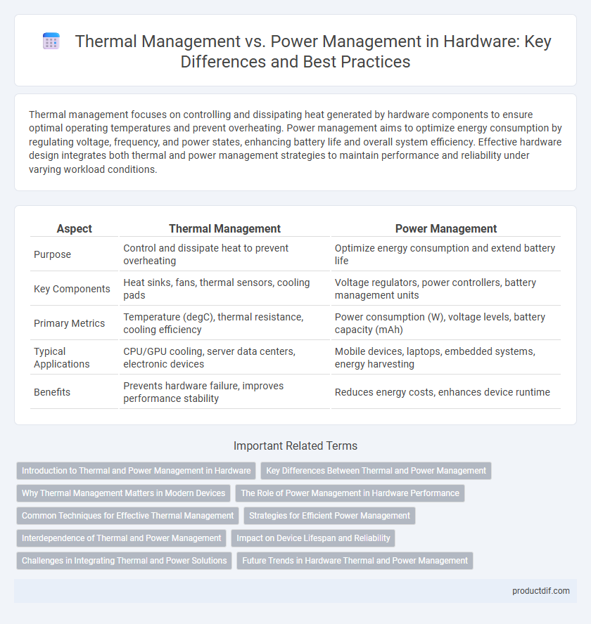 Thermal Management vs. Power Management in Hardware: Key Differences and Best Practices