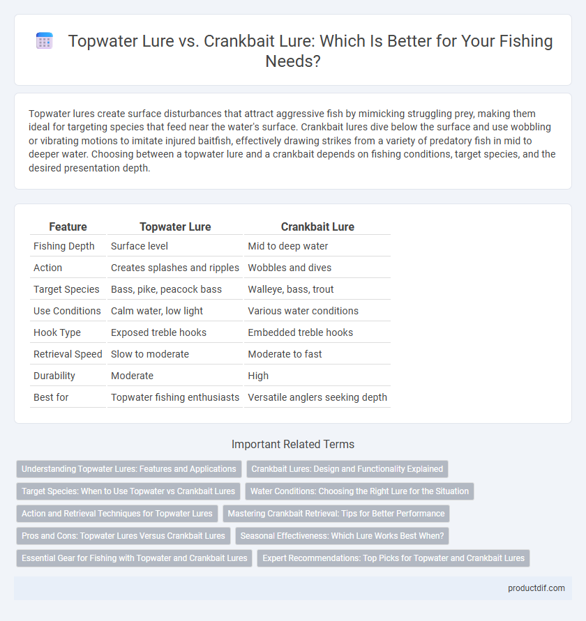 Topwater Lure vs. Crankbait Lure: Which Is Better for Your Fishing Needs?