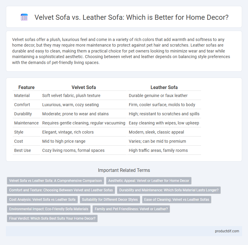Velvet Sofa vs. Leather Sofa: Which is Better for Home Decor?