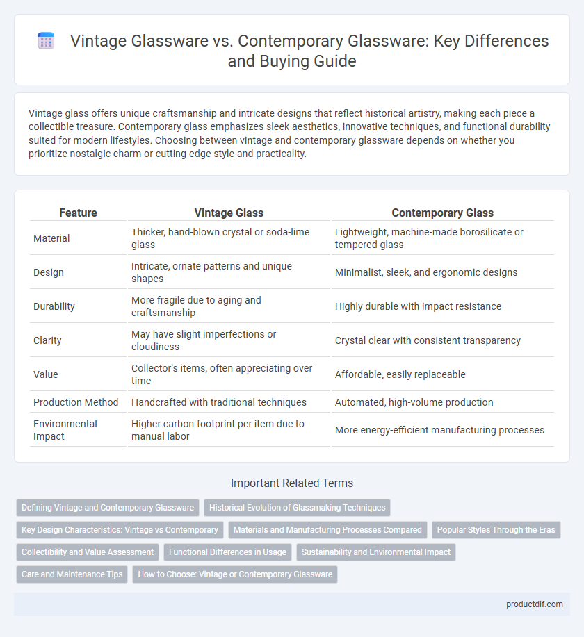 Vintage Glassware vs. Contemporary Glassware: Key Differences and Buying Guide