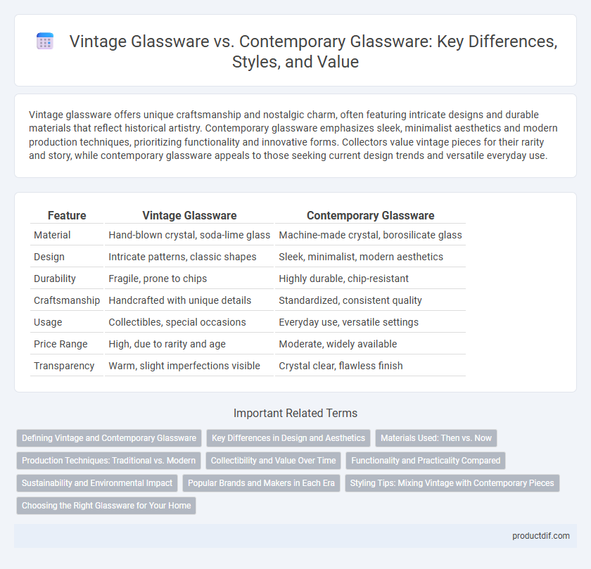Vintage Glassware vs. Contemporary Glassware: Key Differences, Styles, and Value