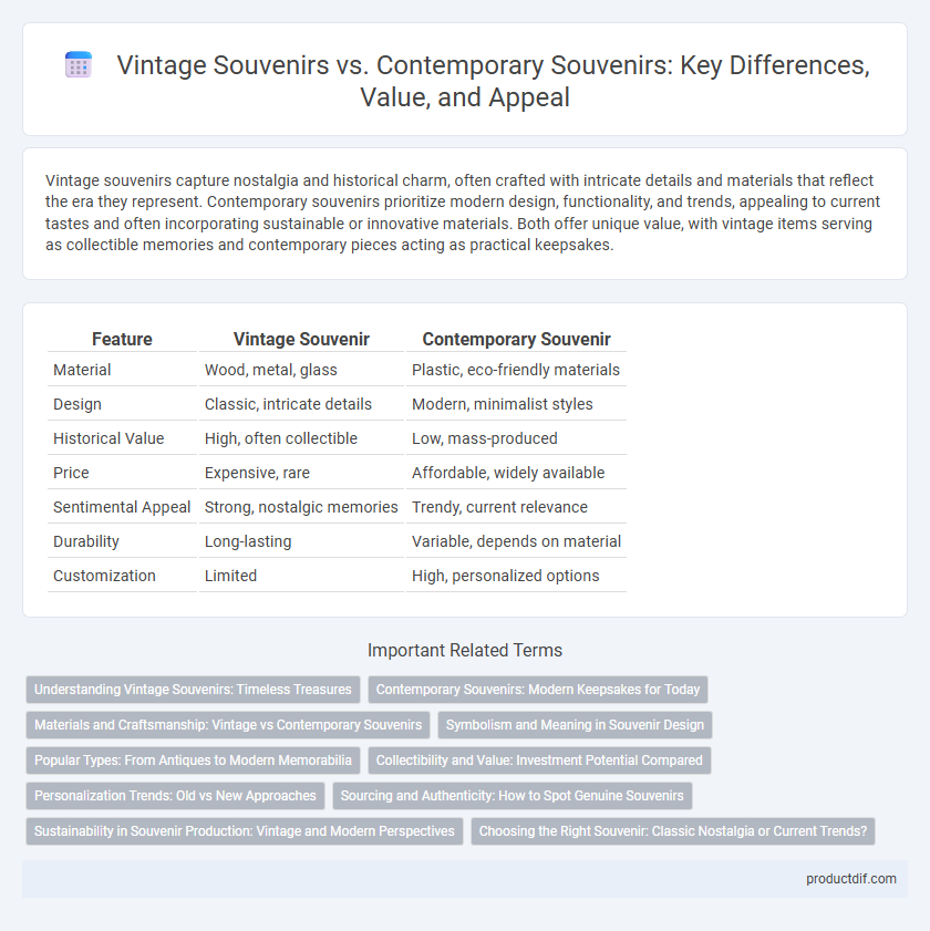 Vintage Souvenirs vs. Contemporary Souvenirs: Key Differences, Value, and Appeal