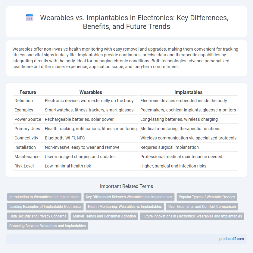Wearables vs. Implantables in Electronics: Key Differences, Benefits, and Future Trends