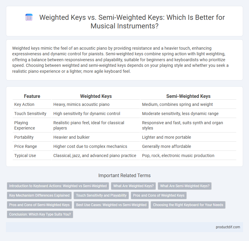 Weighted Keys vs. Semi-Weighted Keys: Which Is Better for Musical Instruments?