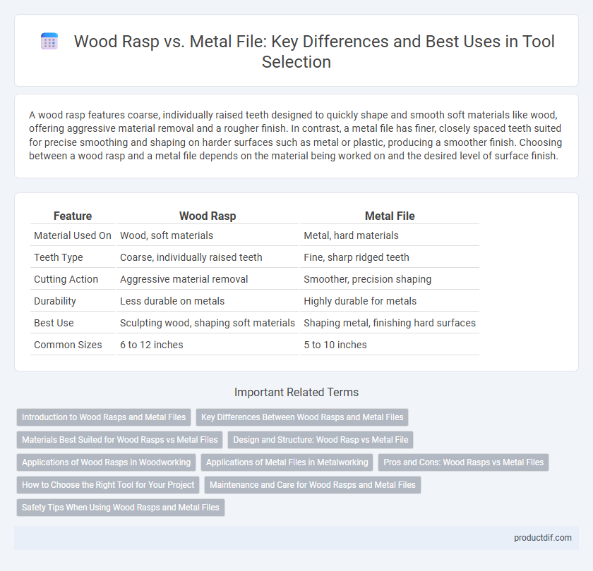 Wood Rasp vs. Metal File: Key Differences and Best Uses in Tool Selection